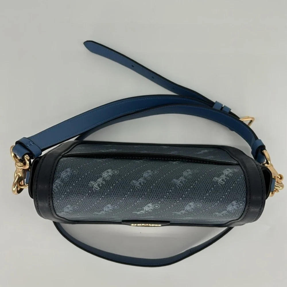 Coach Saddle Bag With Horse And Carriage Dot Print